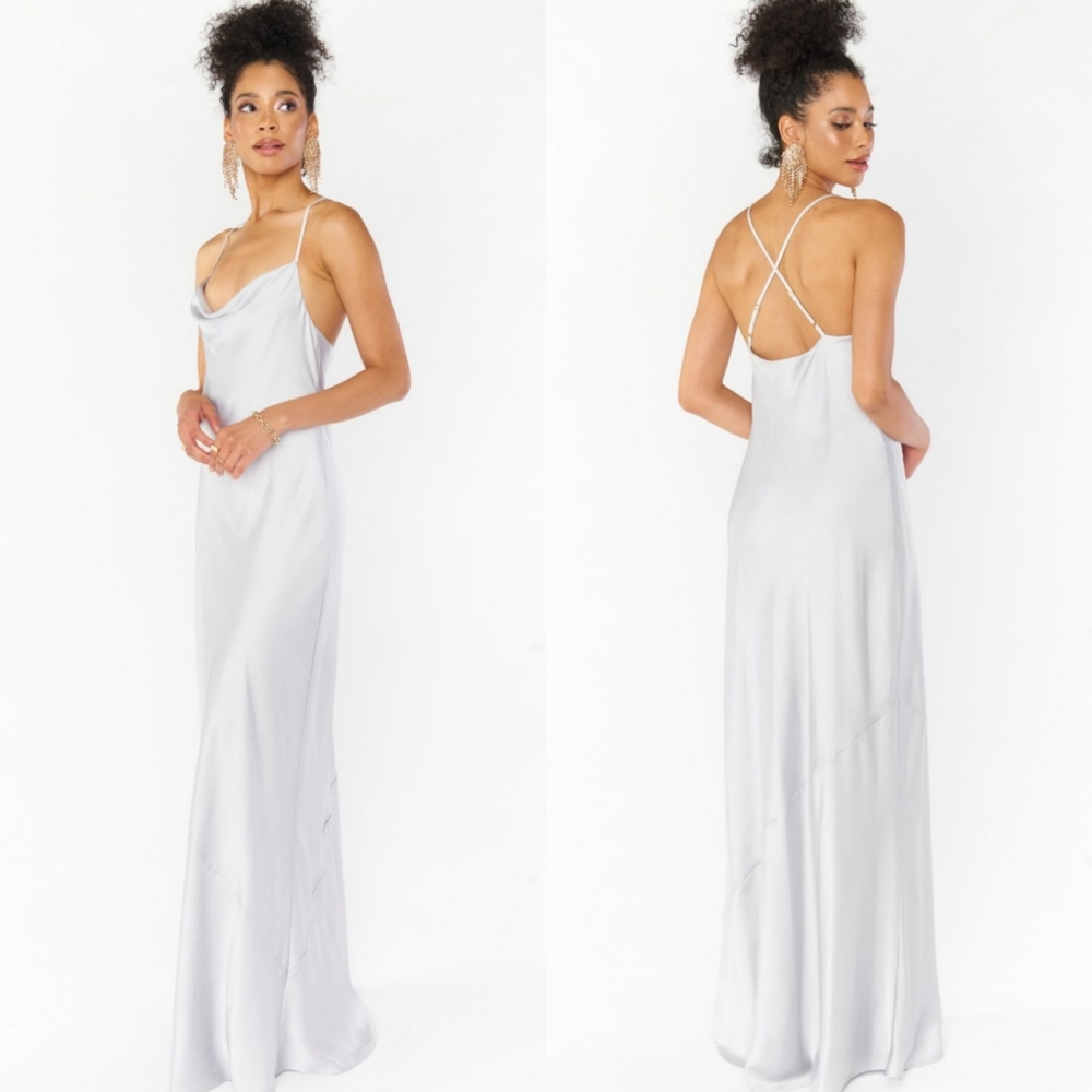 Silver Show Me Your MuMu Tuscany Slip Dress